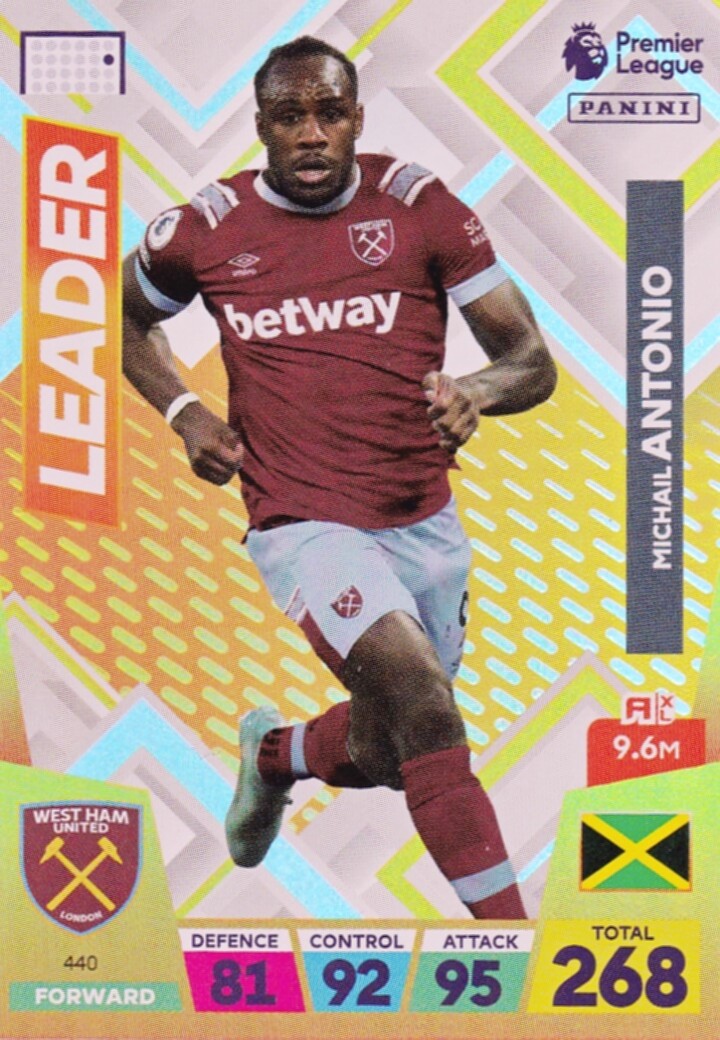 MICHAIL ANTONIO, WEST HAM UNITED, LEADER, ADRENALYN XL, PREM LGE