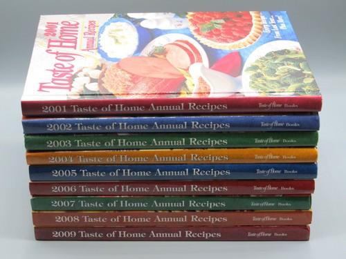 Taste of Home Annual Recipes Hardcover Cookbook Lot of 9 From 2001-2009 - Picture 2 of 14