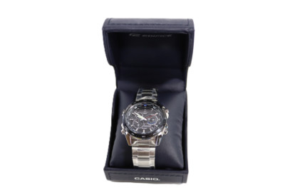 Casio Men's EQS500DB-1A1 ''Edifice'' Tough Solar Stainless Steel Multi-Function