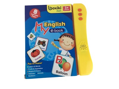 Boxiki Kids My English E-Book Interactive - Numbers, Letters, Shapes, Colors,