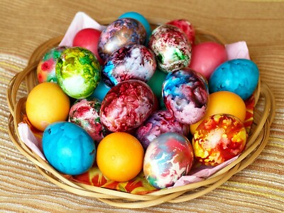 4 Farben Lackfarbe Farbe zum Dekorieren Bemalen von Ostereiern ausgefallenes Ei