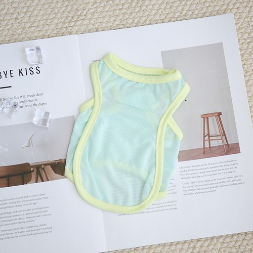 Pet Puppy Ice Silk Vest T-Shirts Dog Clothing Apparel Vests Doggy Shirt For Cat - Picture 15 of 18
