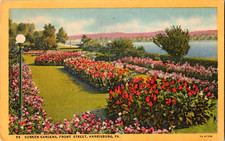 Postcard Harrisburg PA Sunken Gardens Front S...