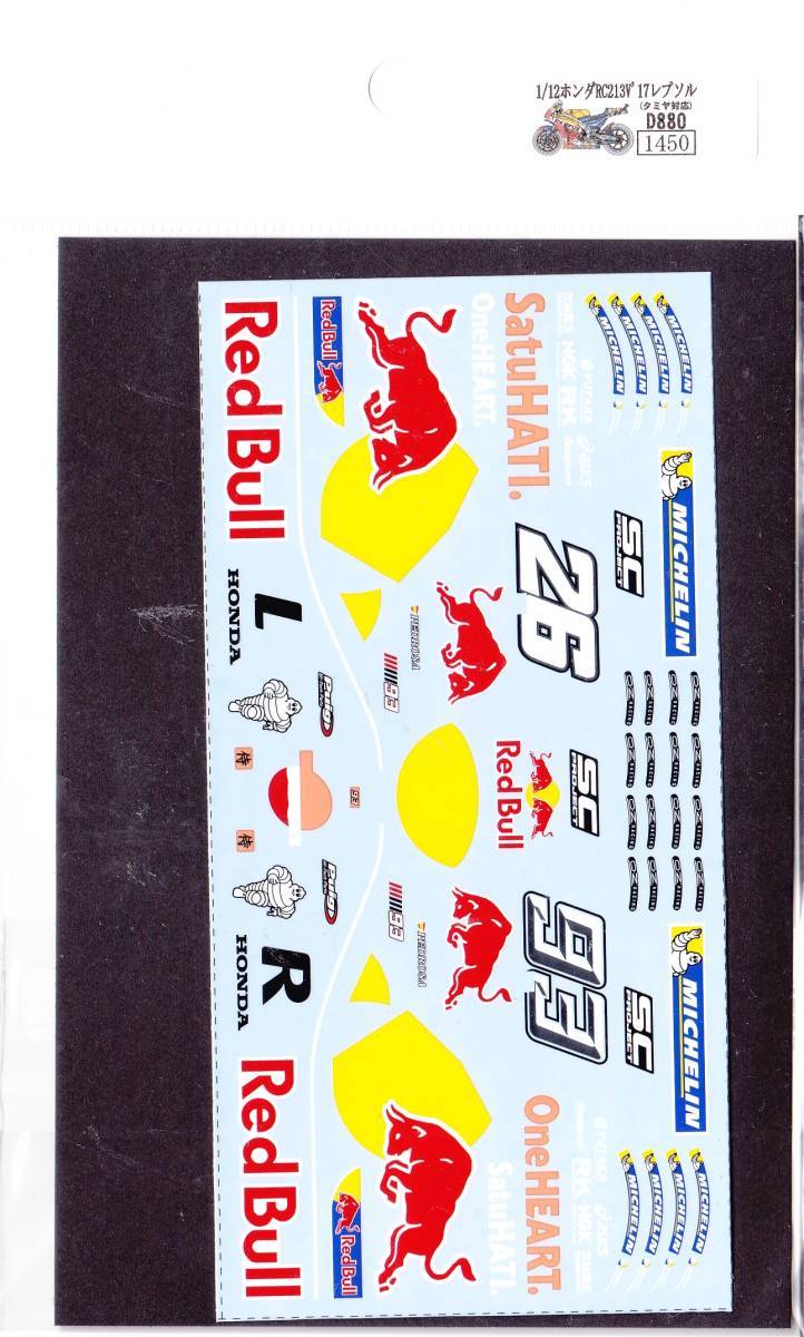 Museum Collection 1/12 Honda RC213V '17 Repsol Decal for TAMIYA
