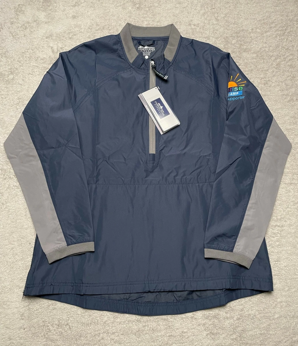 Charles River Apparel 5942 Women s Bunker Windshirt Large Blue Pullover Jacket