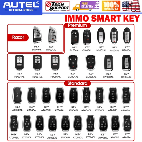 Autel MaxiIM KM100 Ikey Universal keyless Remote Car key OE-Quality Smart key