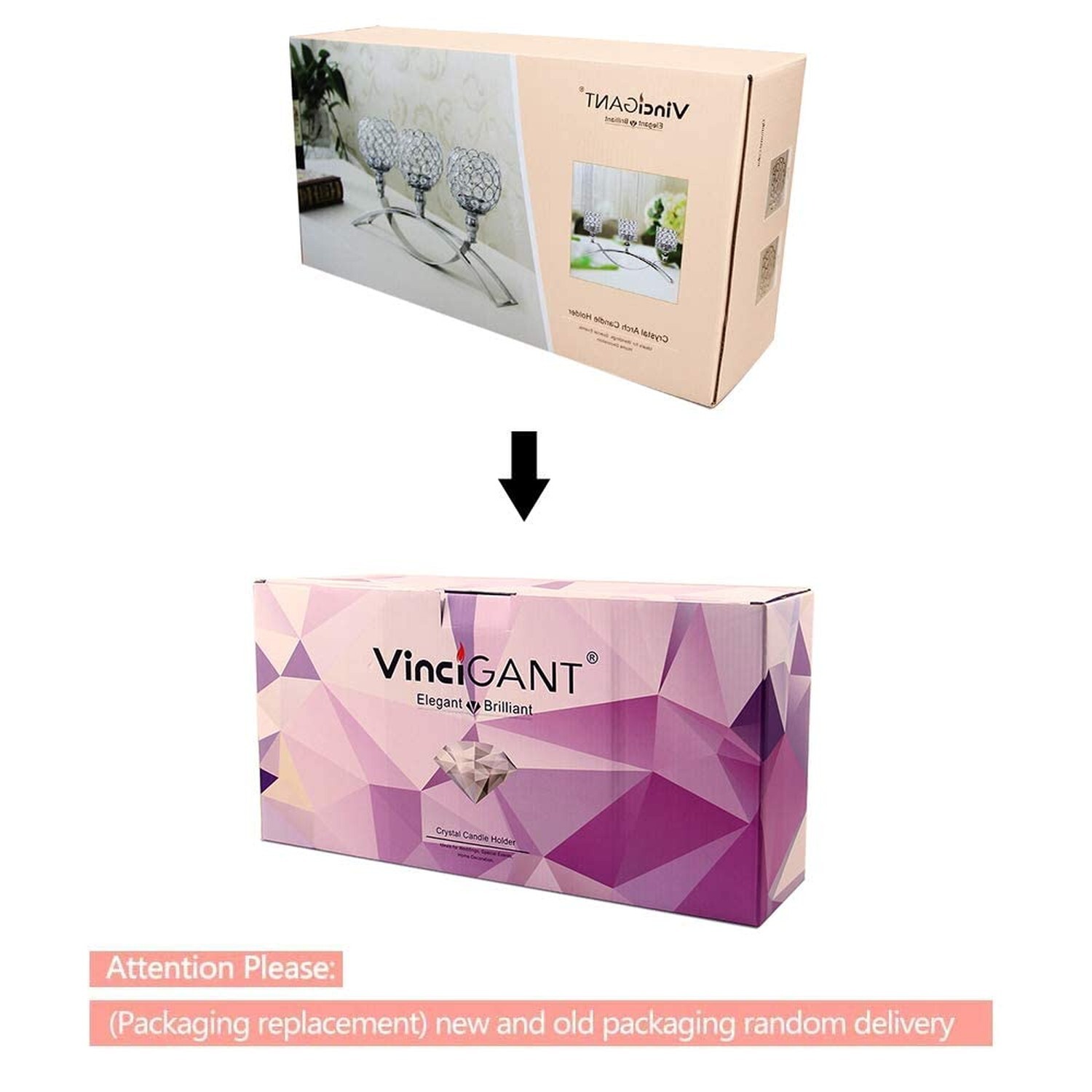 VINCIGANT Wedding Table Decoration Gold Candle Holders,3-Candle Candelabras f...