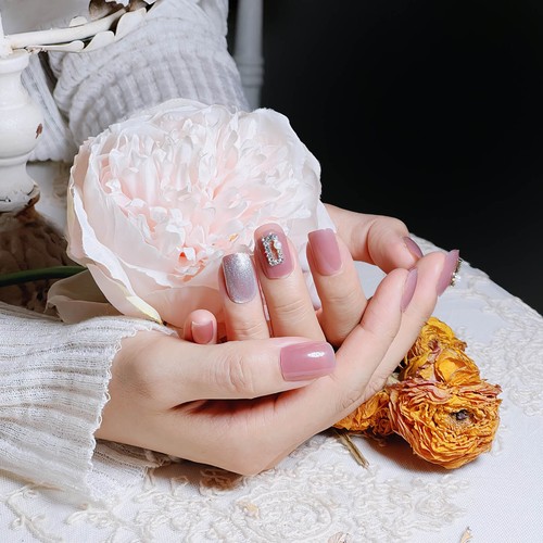 Venta caliente Uñas postizas reutilizables Hechas a mano Arte Uñas Medianas Largas Pegatinas para uñas postizas - Imagen 94 de 286