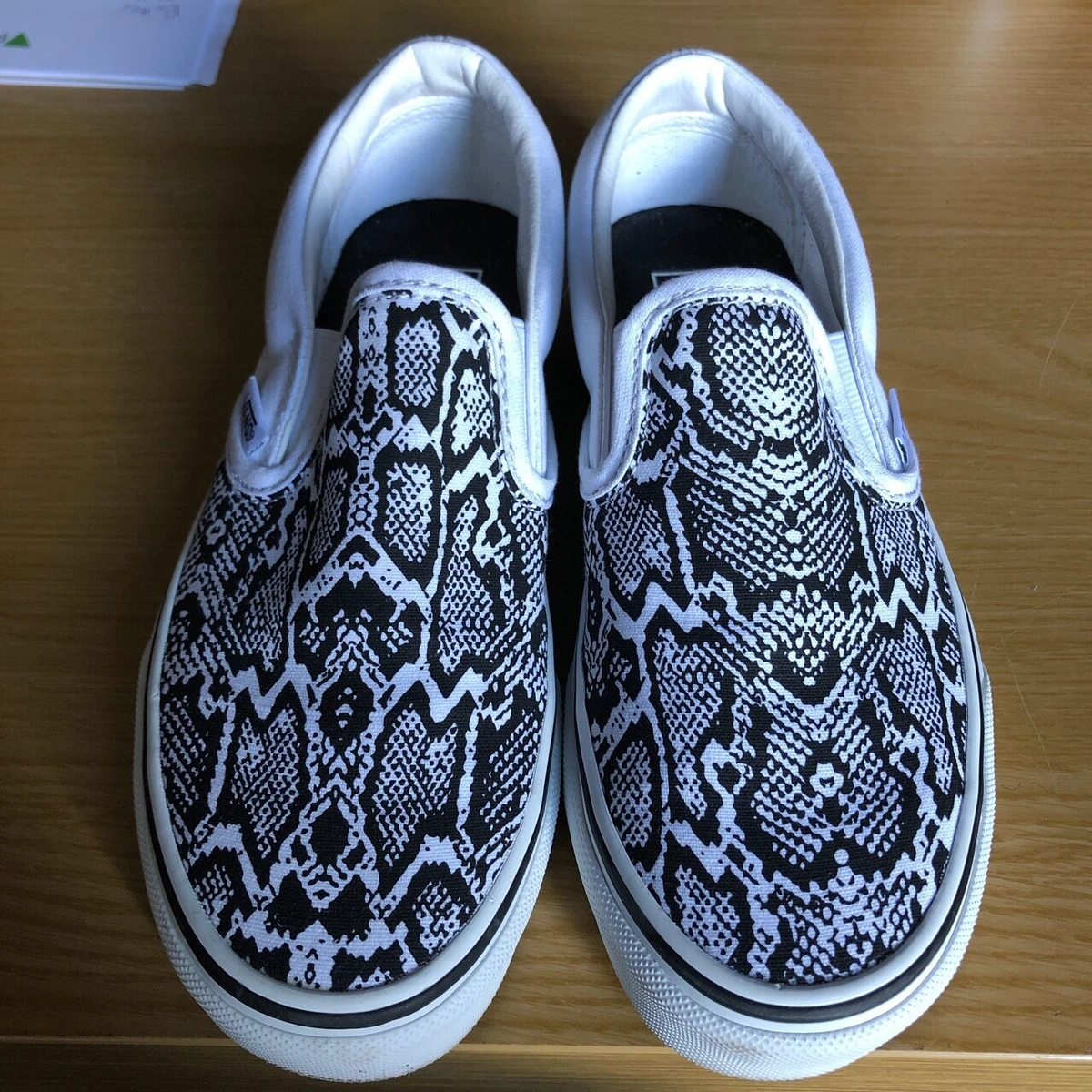 Snake print store vans slip ons