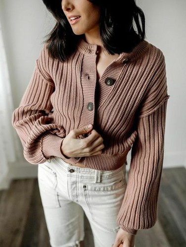 Cardi Mocha Cardigan Sweater 
