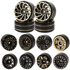 4pcs Brass 1.0 Beadlock Wheel Hubs Rims for 1/18 TRX4m 1/24 Axial SCX24 AX24 RC