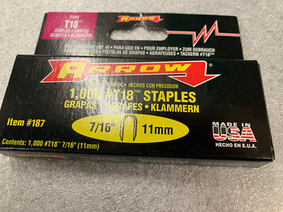 Punta Per Graffettatrice Arrow T18 – Confezione Da 1000 Graffette Da 10 Mm Per Cavi E Fissaggi Leggeri