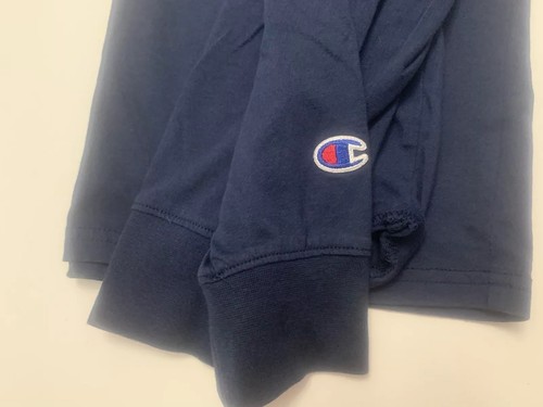 Champion Hooded Shirt Kids Large Navy Blue Long Sleeve Top Athletic Approved!! - Picture 15 of 17