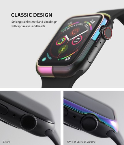 Pour Apple Watch Series 6/5/4/Se étui 40 mm, 44 mm housse de style lunette annulaire - Photo 248 sur 306