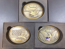 Golden Eagles NRA National Rifle Assoc Commemorative Belt Buckles '13 '14  '15