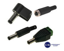 DC Power Male Plug - Female Socket Inline / Panel Mount 1.3 / 1.7 / 2.1 / 2.5mm