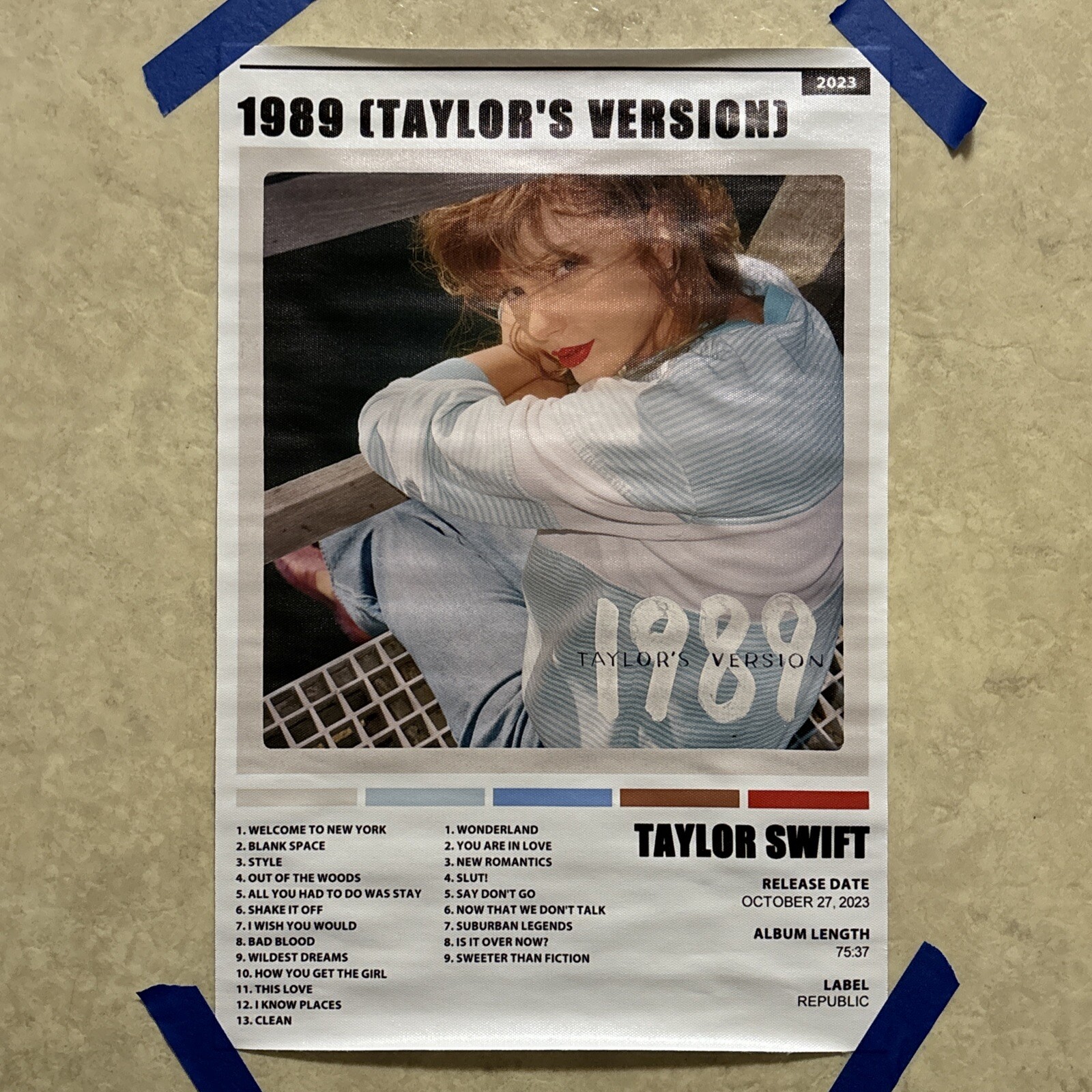 Taylor Swift - 1989 Taylors Version ✅Music Wall Art Canvas Poster Print ✅12x18”