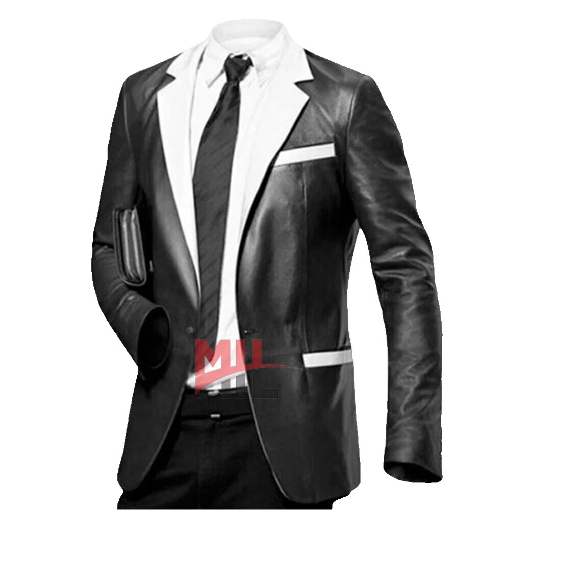 Handmade blanco abrigos, chaquetas y chalecos para hombres