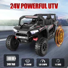 24V Ride on UTV Car 2 Seaters Off-Road Kids Electric Vehicle Bluetooth, 3 Speeds