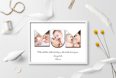 Personalisiertes Muttertagsgeschenk VERSAND AM SELBEN TAG Personalisieren mit dem Namen Ihres Kindes