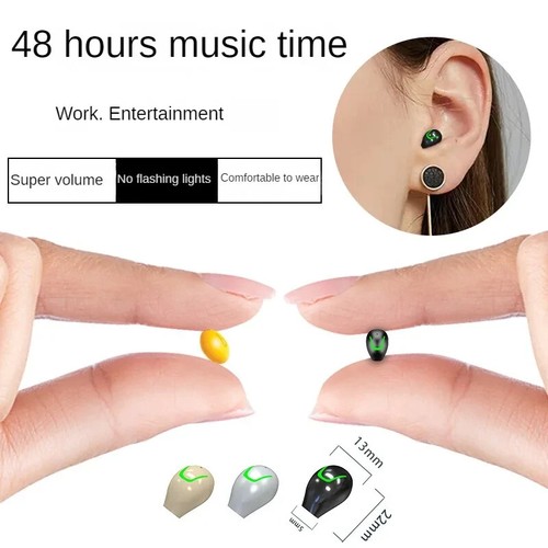 Cuffie Mini Invisibili Bluetooth 5.3 TWS Senza Fili Microfono Per Sonno (D - 第 2/8 張圖片