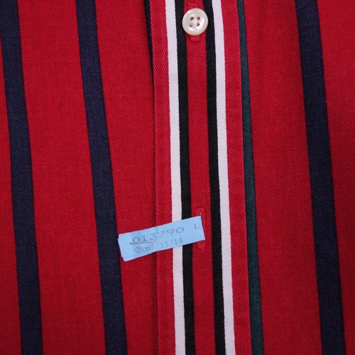 Vintage Ralph Lauren Hemd mit Knopfleiste groß vertikal gestreift Logo dick - Bild 4 von 8
