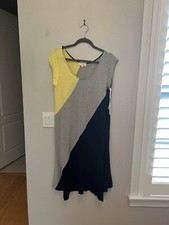 Dept 222 Woman Short Sleeve Color Block Dress Casual Comfortable  NWT $54 Size M