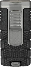 Xikar Tactical Triple Jet Flame Lighter, Black and Gunmetal, Lifetime Warranty