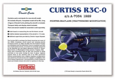 PORCO ROSSO - 1/72 Curtis R3C-0 Model Kit Fine Molds