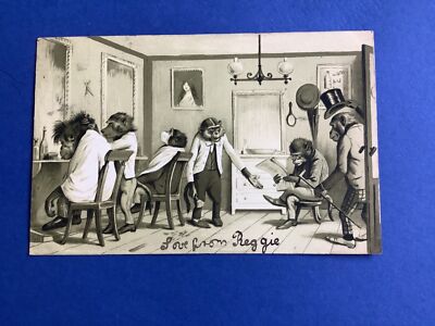 UK Monkeys Neuheit 1904 Vintage Postkarte R46754