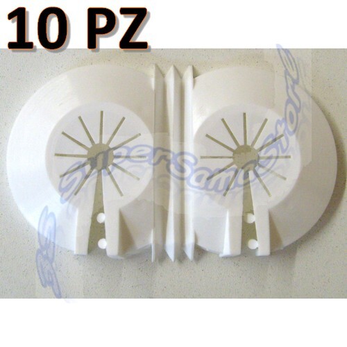 Rosone apribile universale bianco per valvola monotubo - 10 PZ