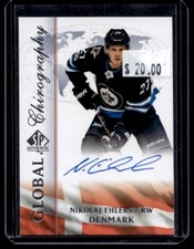 2017-18 SP Authentic Global Chirography Nikolaj Ehlers Auto Winnipeg Jets