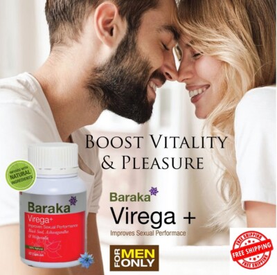 BARAKA Virega Capsules Boost Vitality Pleasure Improve Sexual Performance 60Caps