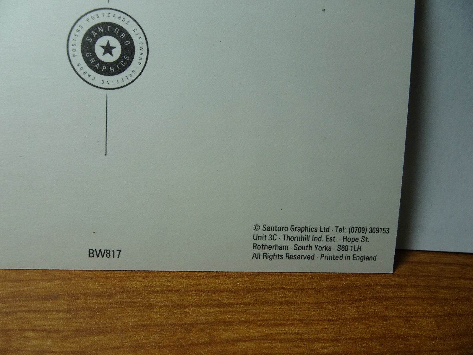 JAMES DEAN SANTORO GRAPHICS LTD. POST CARD5.8" X 4.2"NEWPRINTED IN