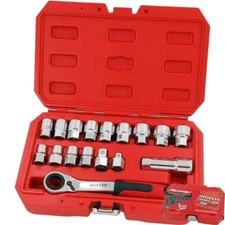 Neilsen 17pcs Multi-Fit Socket Extension Bar Set With Go Thru Ratchet 10m - 24mm
