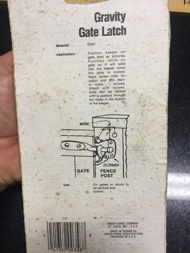 gravity gate latch hager - Picture 3 of 4