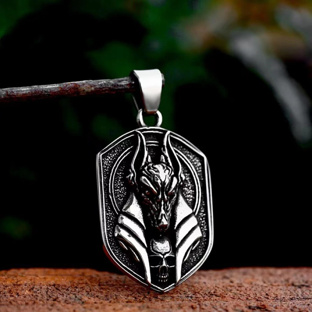 Anubis Egyptian Cartouche Pendants Anubis Cartouche Pewter