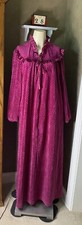 Vintage Donna Richards for Gilligan  O  Malley Pink Robe Gown Ruffle 1980's MED