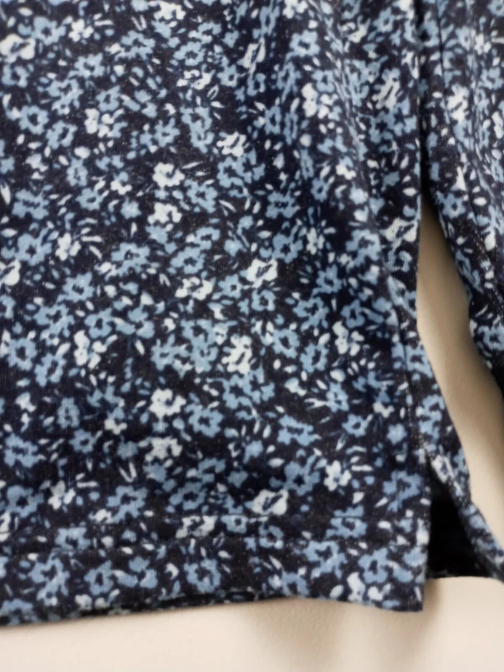 Sudadera con Capucha J Crew Mujer Talla Pequeña Sudadera Grande Azul Estampado Floral Pullover Foto 3 de 4