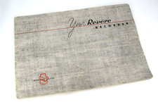 Original Manual For Vintage 1950s Revere T-1100 Reel To Reel Tape Recorder