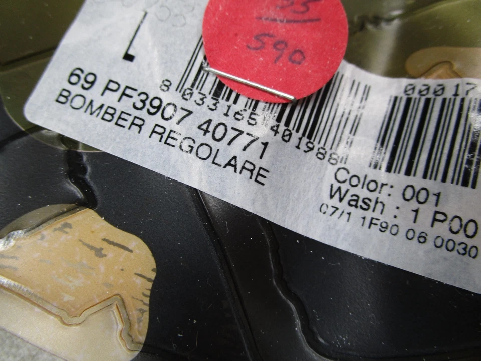 Chaqueta de Colección GF Ferre Para Hombre Grande Beige Lino Abotonada Bombardero Italia Y2K Foto 3 de 4