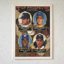 Topps 1993 Top Prospects Catchers #701 Mike Piazza Fordyce Delgado Leshnock