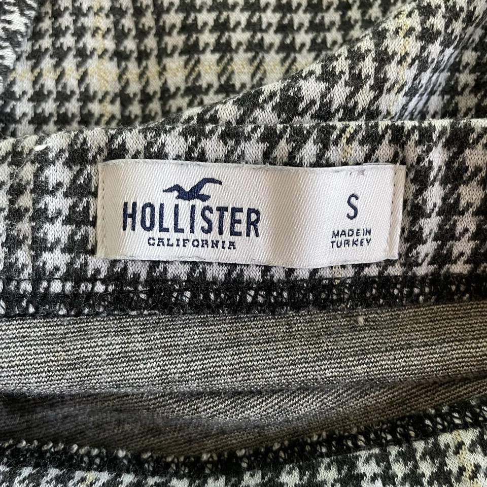 Hollister Black & White Houndstooth Suspenders Pencil Skirt Women's Size S - Image 4 of 4