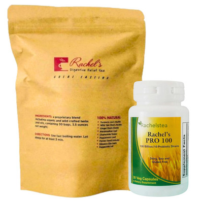 Rachel's Tea: Herbal Blend with Probiotics - 30 Bags, 60 Cups