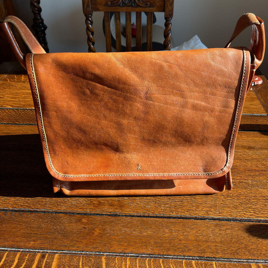 小物 henry cuir EUROPEEN Vintage Henry Cuir Shoulder Bag W 38 H 28 D 20cm Strap 85