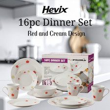 16PC DINNER SET KITCHEN PLATE MUG SIDE BOWL DINNERWARE HOME PORCELAIN SERVICE