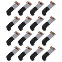 16Stk Stuhl Bein Socken Boden BeschüTzer Tisch FüßE BeschüTzer(Grau Schwarz)