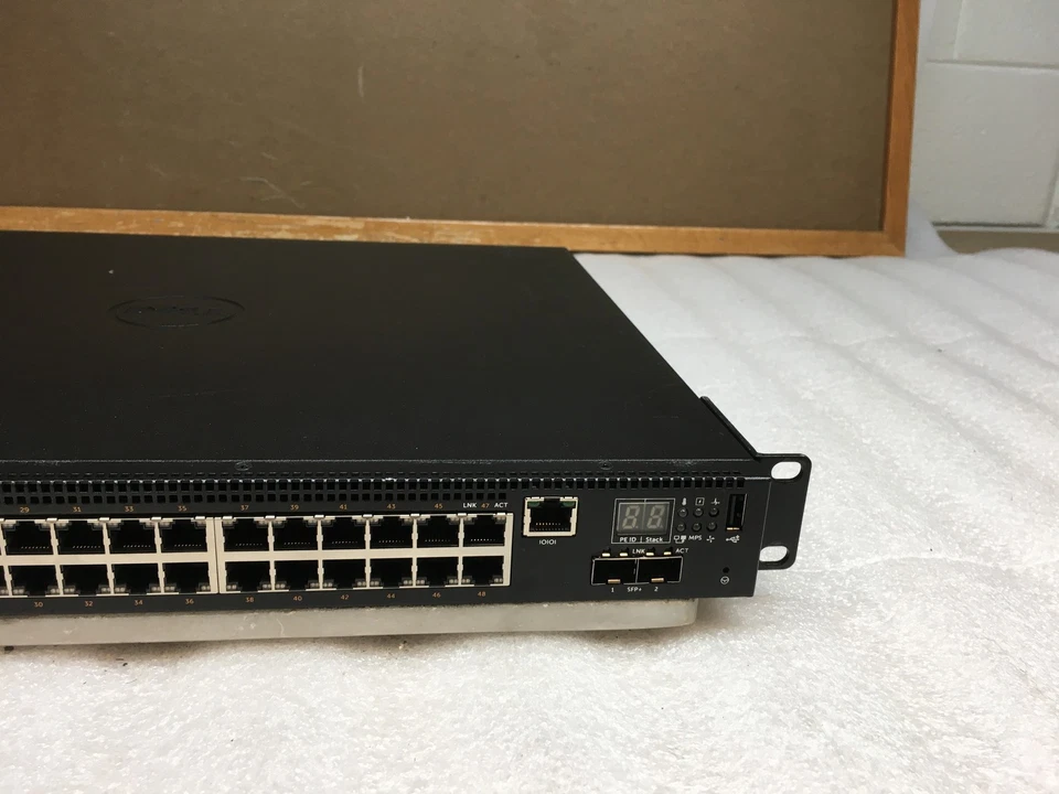 Dell C1048P 48-Port Gigabit Ethernet Network RJ45 and SFP+ Switch w/ Rack Ears - Image 3 of 4