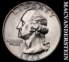 1962-D Washington Quarter- Silver- Choice Gem Brilliant Unc Luster #J6715