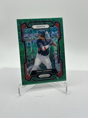 2024 Panini Prizm - Mikey Romero #132 Green Scope Prizm /75 (RC)